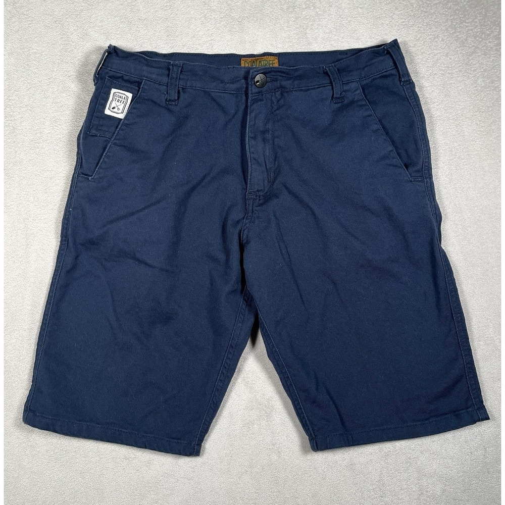 Coalatree Mens‎ 32 Gradener Chino Shorts Organic Cotton Stretch Navy Blue